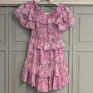 Misa Los Angeles Floral Pink Kids Dress